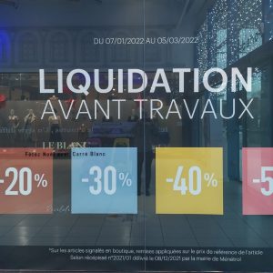 Liquidation chez Carré Blanc ! Liquidation chez Carré Blanc !