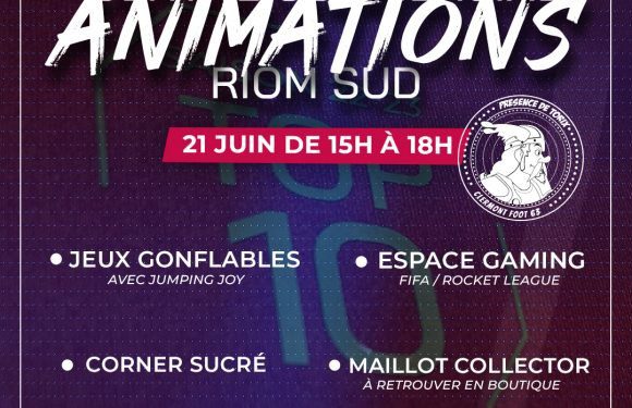 La fan zone du CF63 se déplace à Riom Sud !