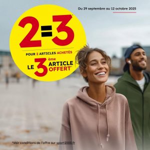 Quand 2=3 chez Sport 2000 !