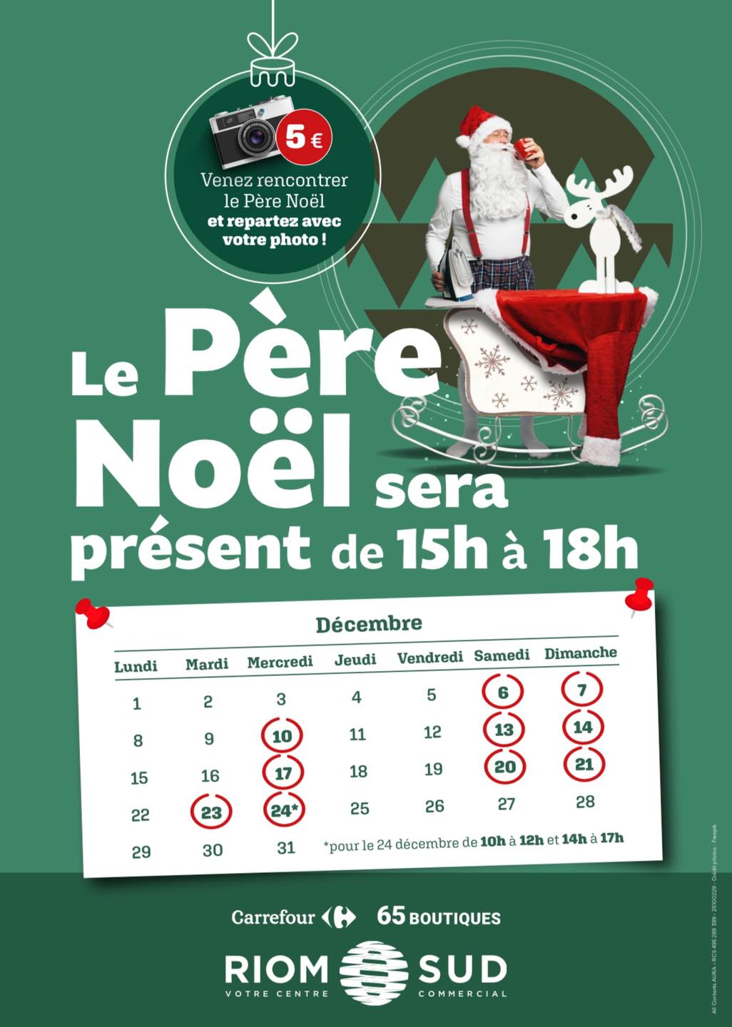 Photos : Le Père Noël est à Riom Sud ! Photos : Le Père Noël est à Riom Sud !