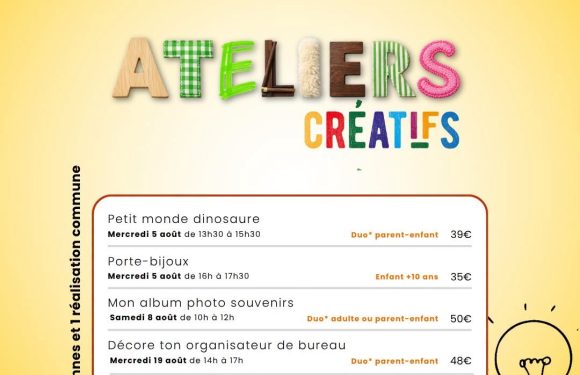Des ateliers créatifs à découvrir !